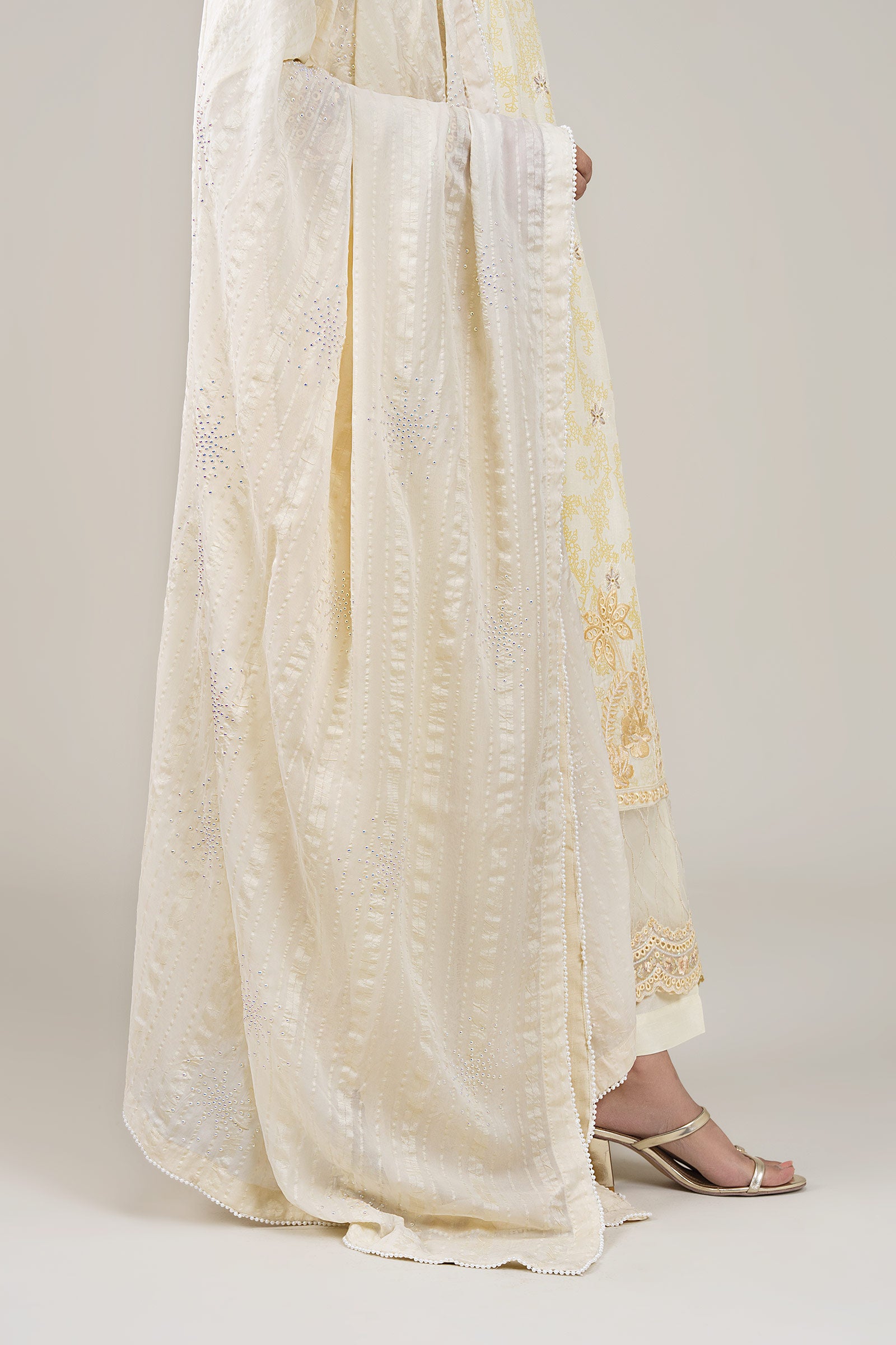 Embellished Silk Dupatta