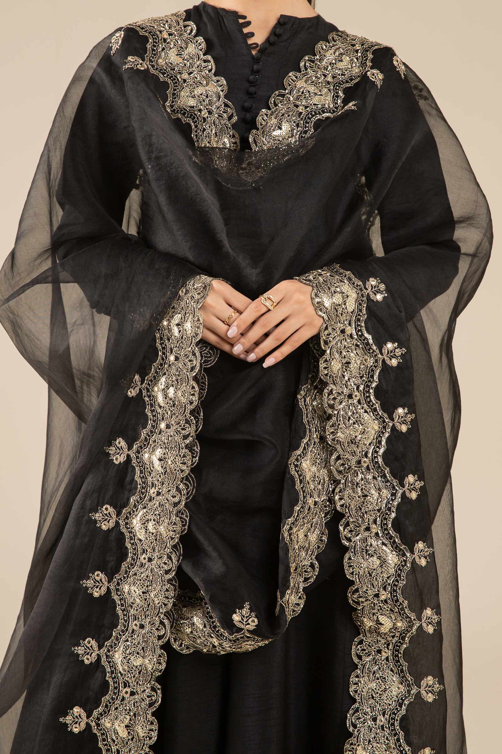 Embroidered Organza Dupatta