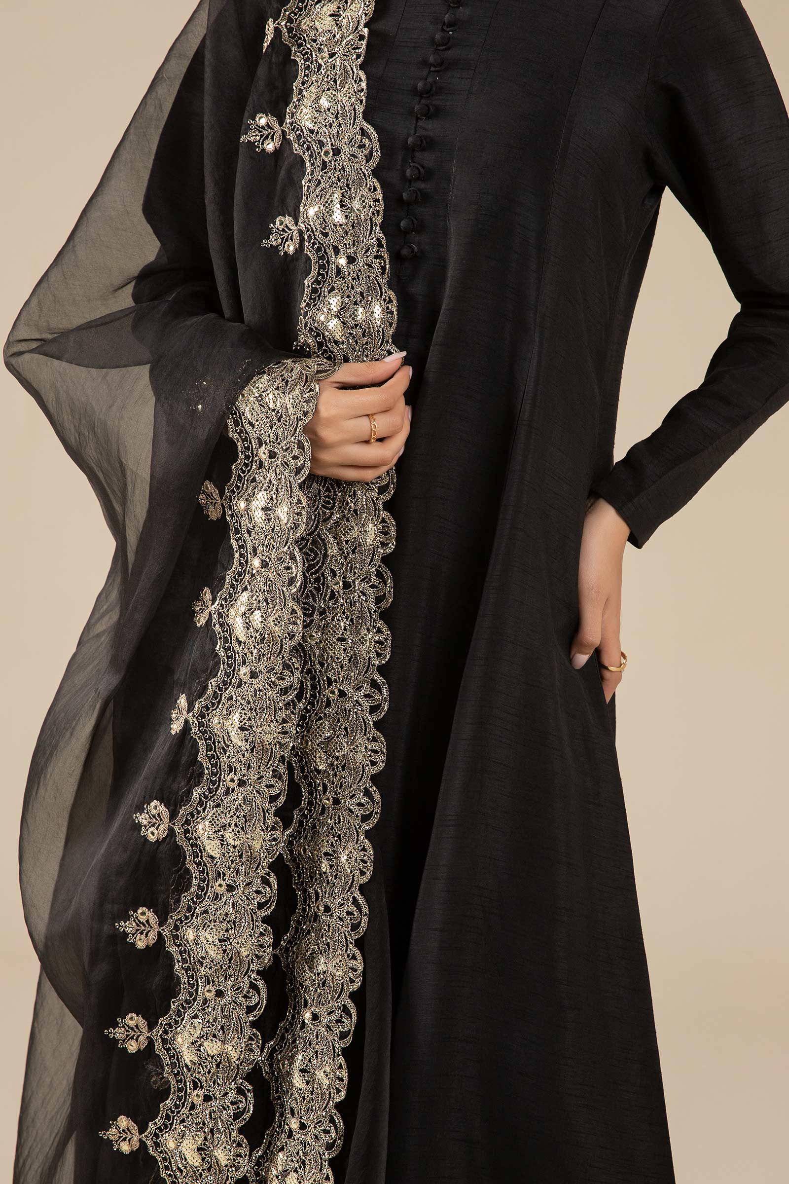 Embroidered Organza Dupatta