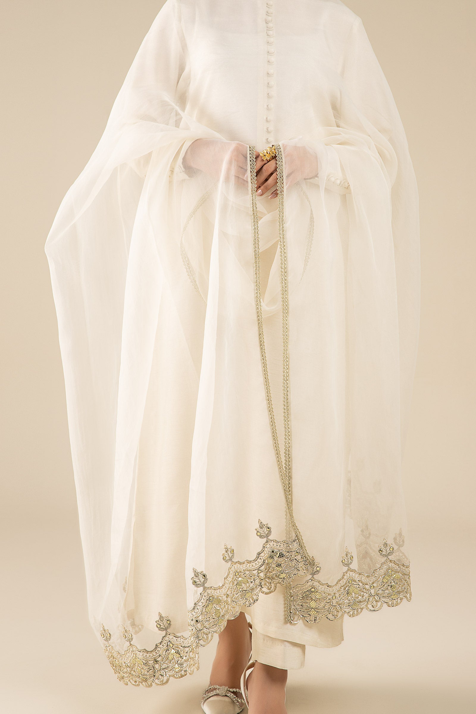 Embroidered Organza Dupatta