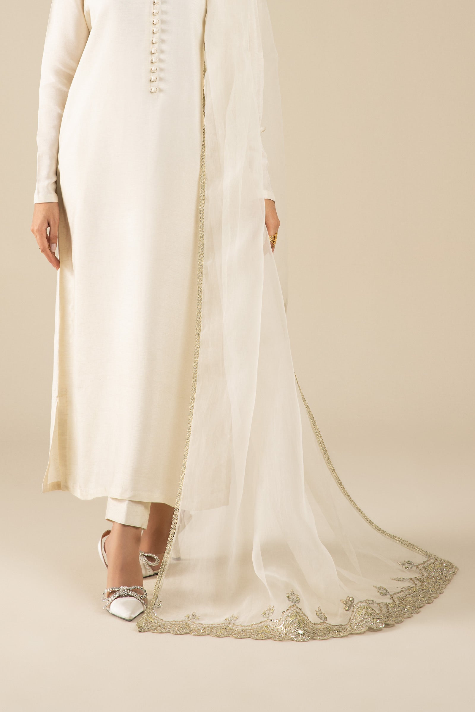 Embroidered Organza Dupatta