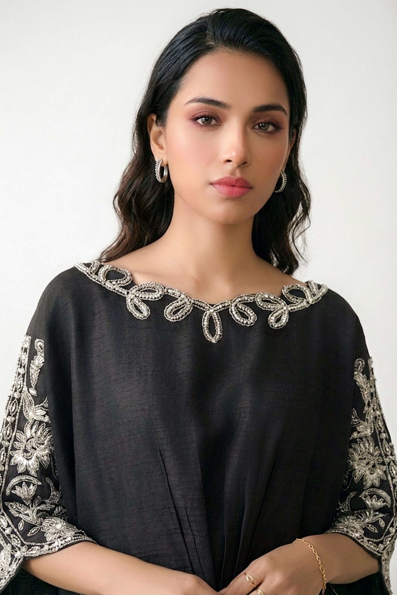 Embroidered Bamberg Raw Silk Kaftan