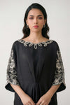 Embroidered Bamberg Raw Silk Kaftan