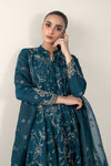 2 Pc Embroidered Raw Silk Suit