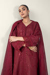 2 Pc Embroidered Silk Suit