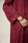 2 Pc Embroidered Silk Suit