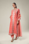 2 Pc Embroidered Khaddi Silk Suit