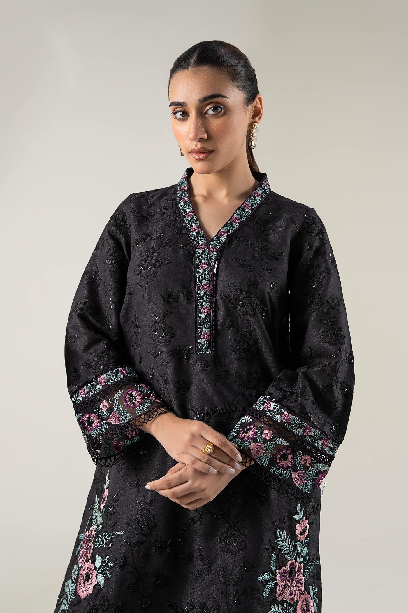 Embroidered Silk shirt