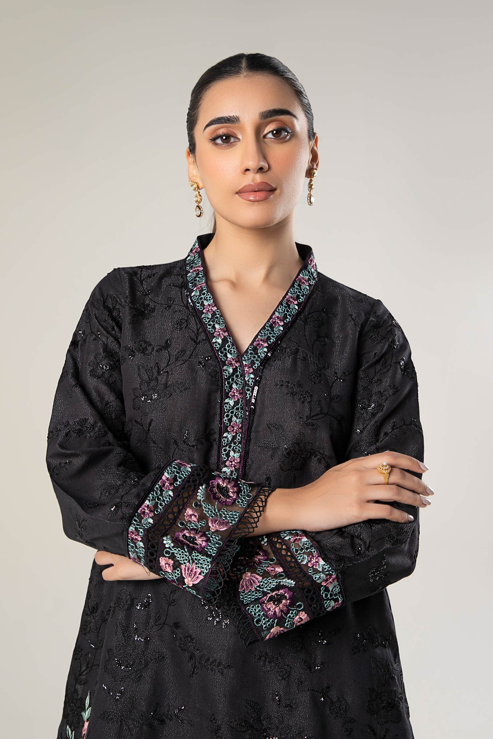 Embroidered Silk shirt