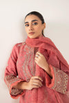 2 Pc Embroidered Raw Silk Suit
