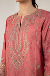 2 Pc Embroidered Raw Silk Suit