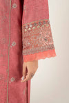 2 Pc Embroidered Raw Silk Suit