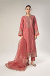 2 Pc Embroidered Raw Silk Suit