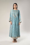 2 Pc Pinted Raw Silk Suit