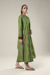 3 Pc Embroidered Raw Silk Suit