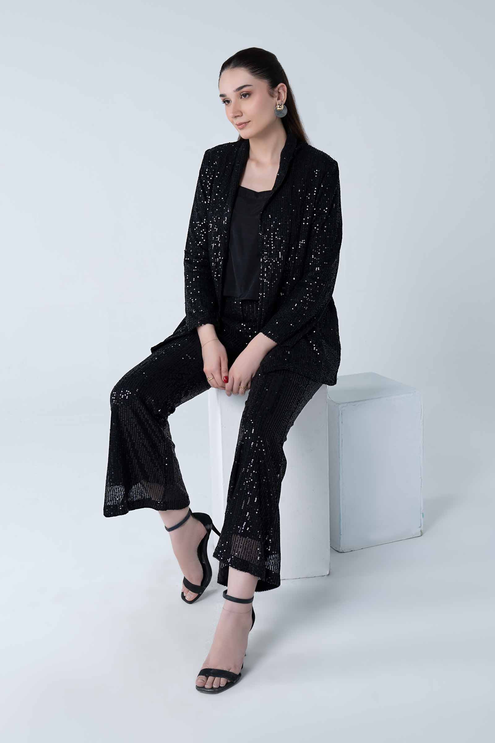 3 Pc Sequined Pantsuit