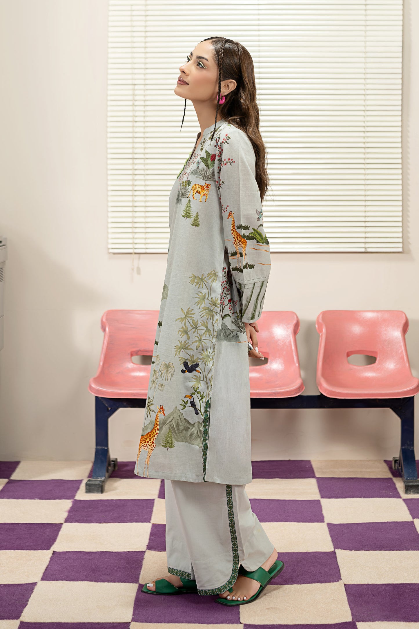 2 Pc Embroidered Lawn Suit