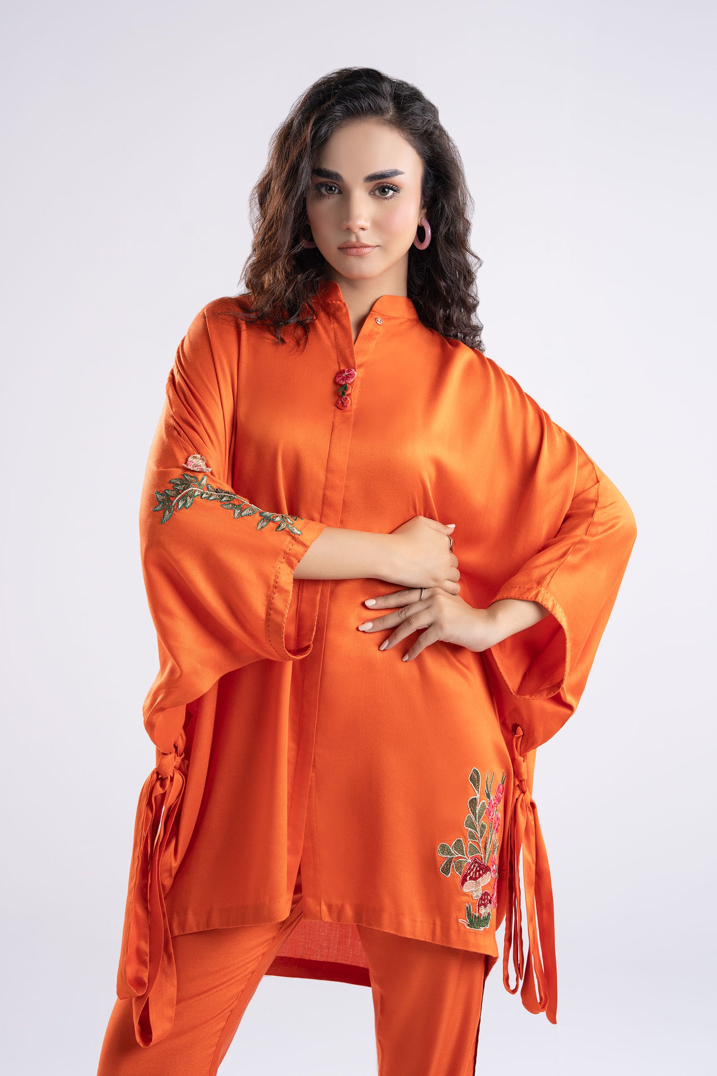 2 Pc Embroidered Twill Suit