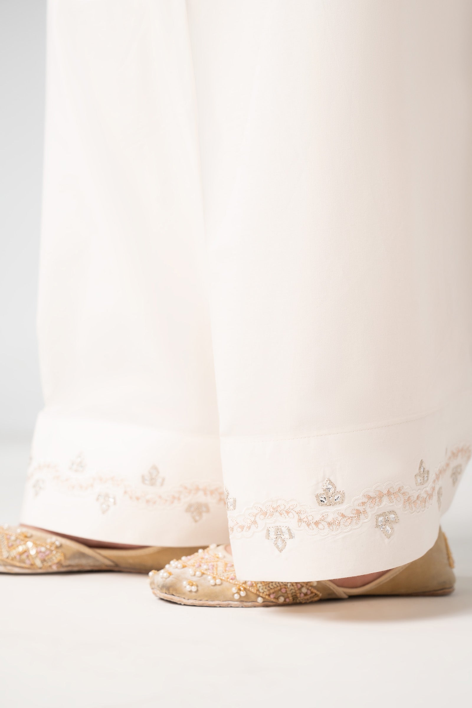 Embroidered Cambric Shalwar