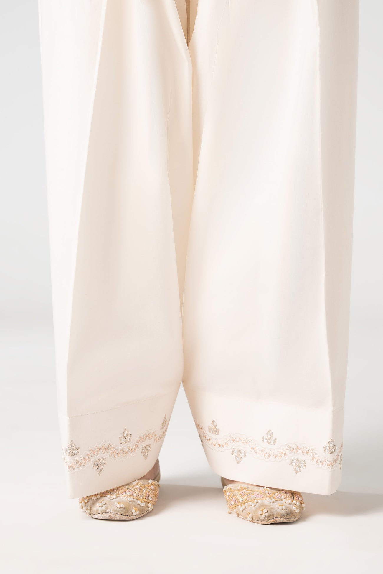 Embroidered Cambric Shalwar