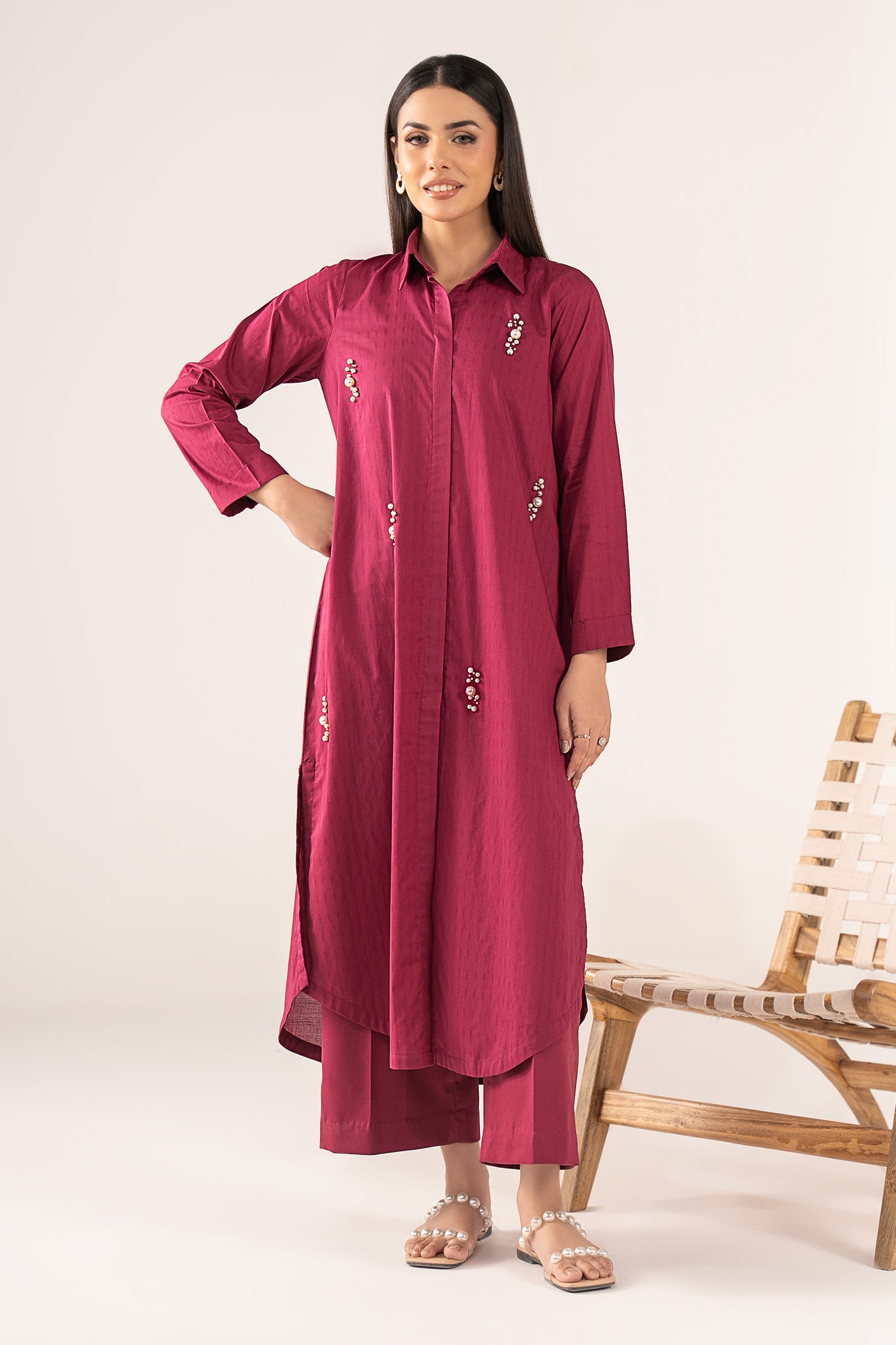 Embellished Dobby Shirt