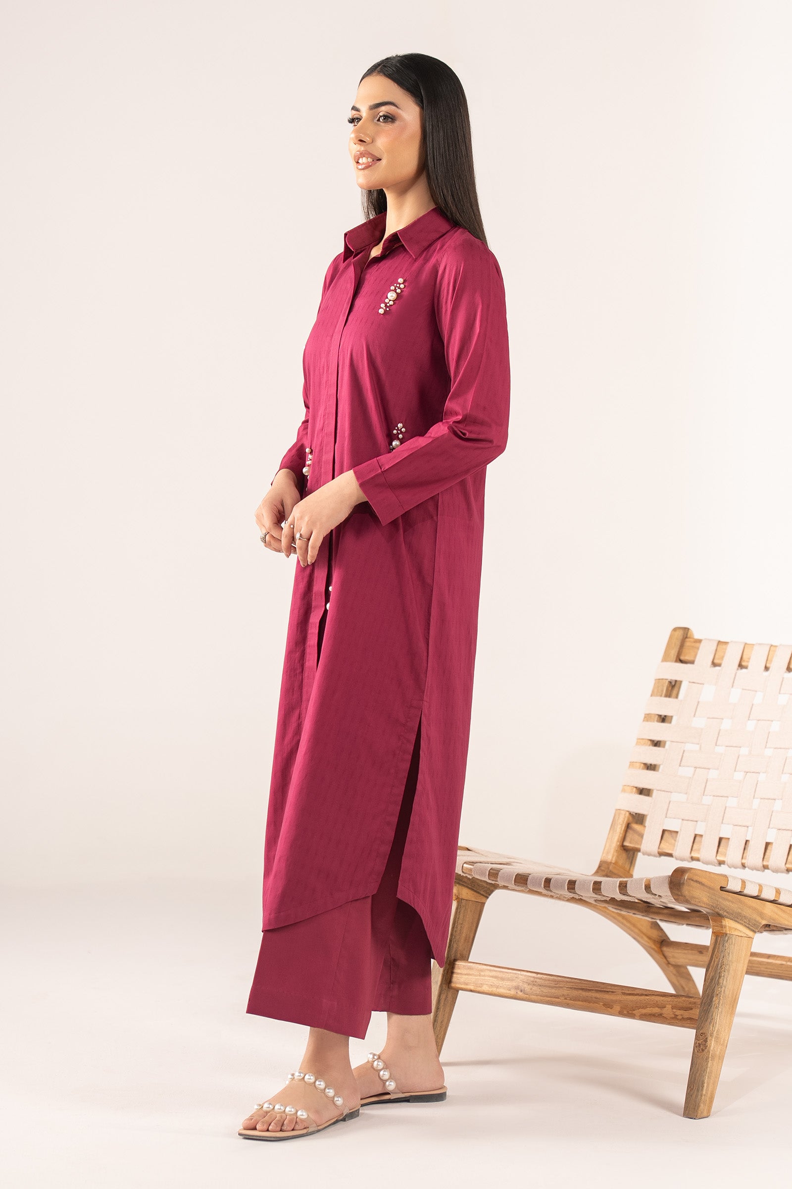 Embellished Dobby Shirt