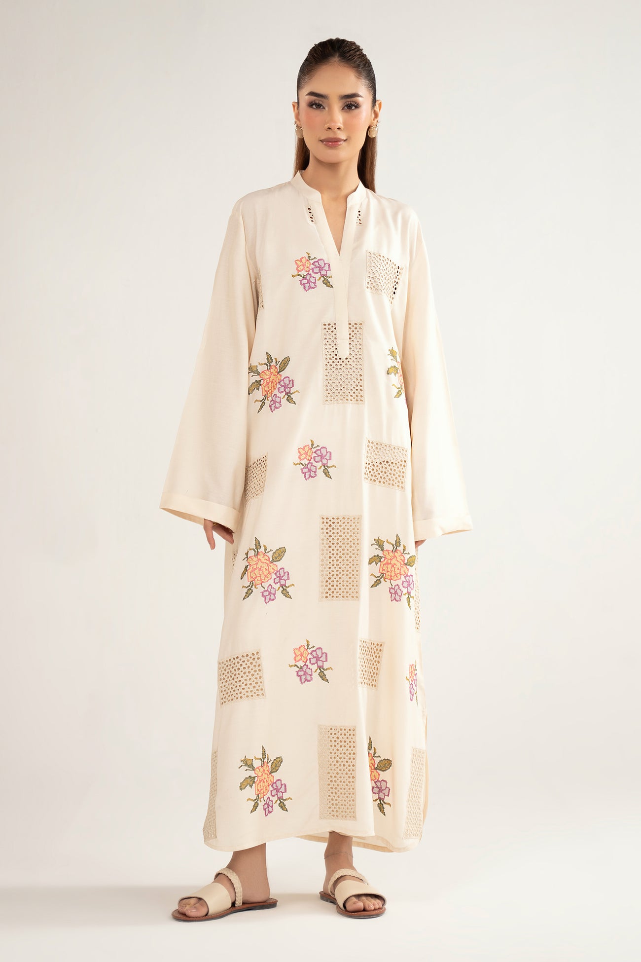 Embroidered Arabic Lawn Shirt