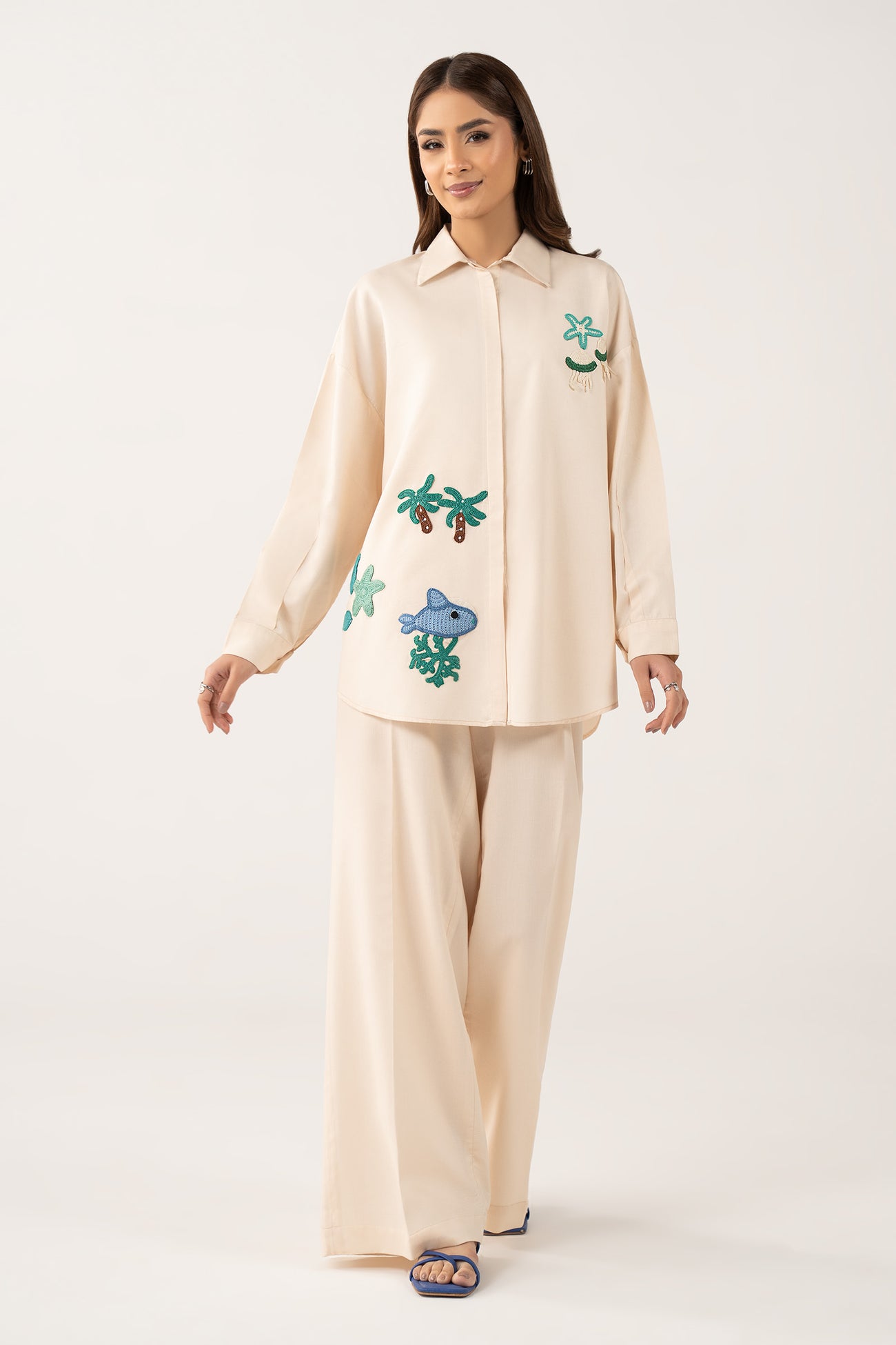 2 Pc Dyed Arabic Lawn Suit