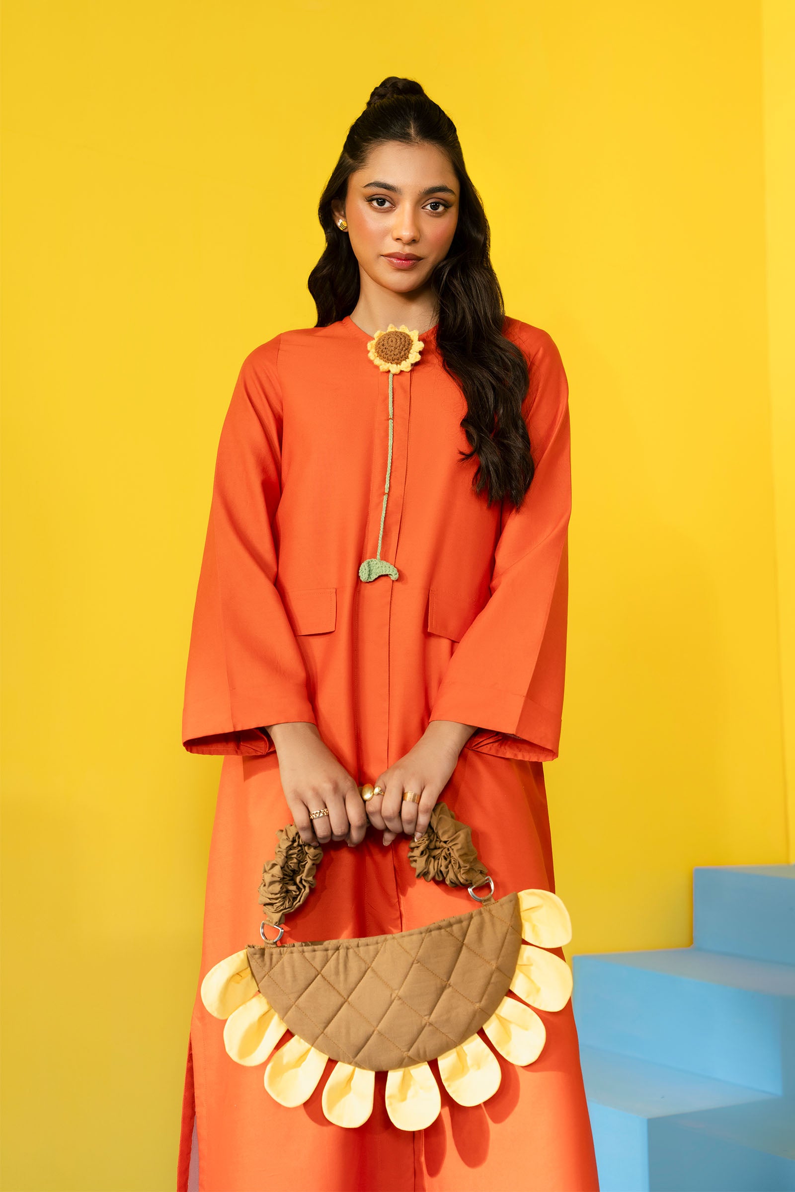 2 Pc Dyed Arabic Lawn Suit