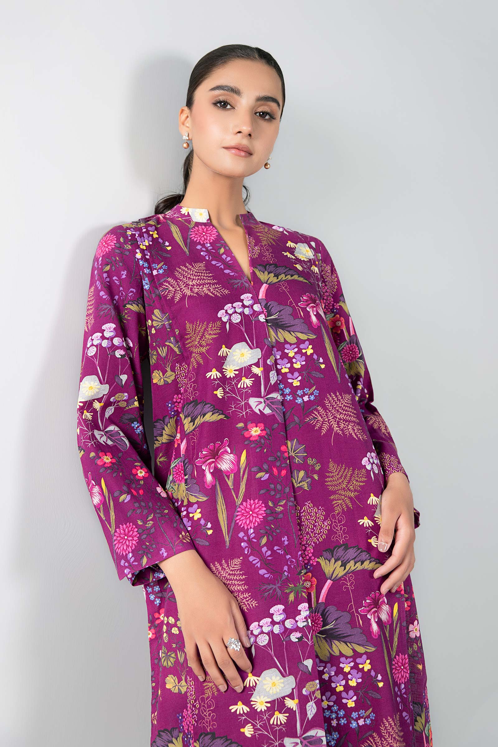 Printed Khaddar Shirt