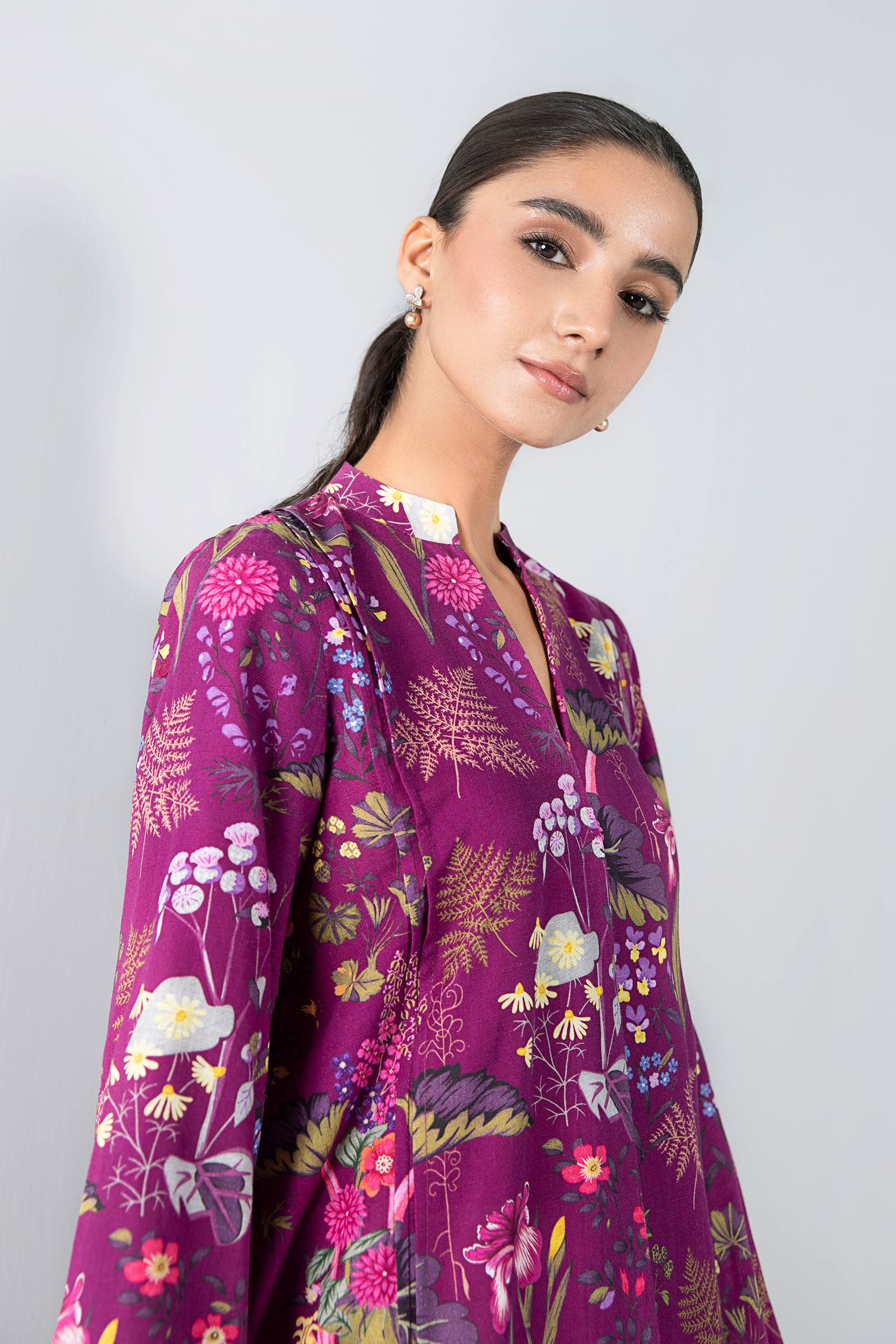 Printed Khaddar Shirt
