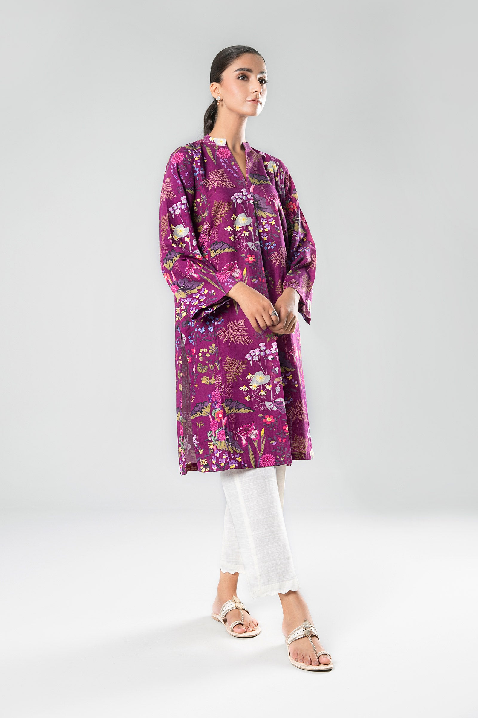 Printed Khaddar Shirt