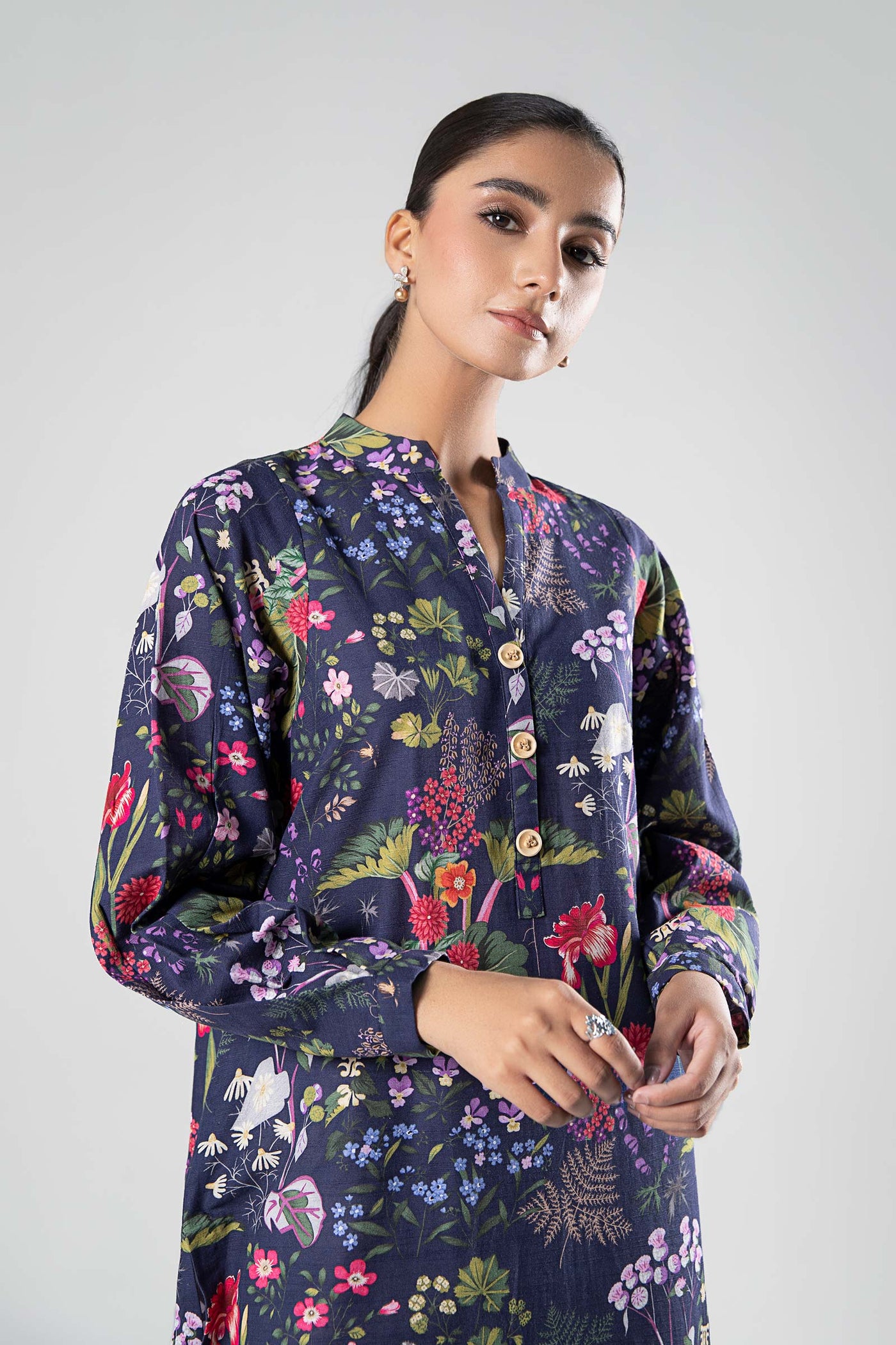 Printed Khaddar Shirt
