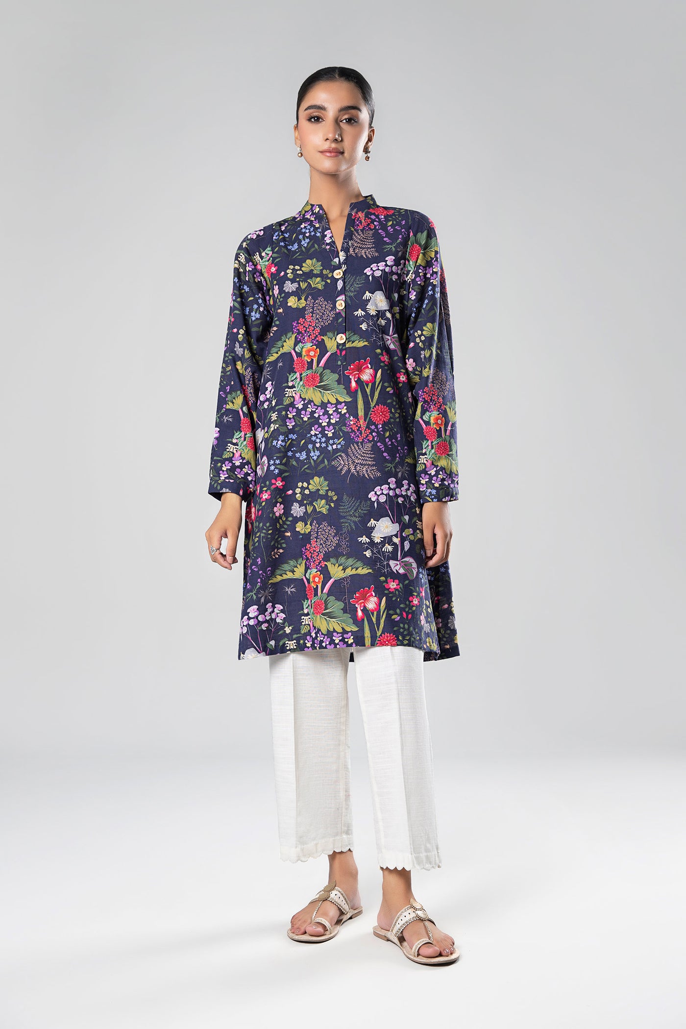Printed Khaddar Shirt
