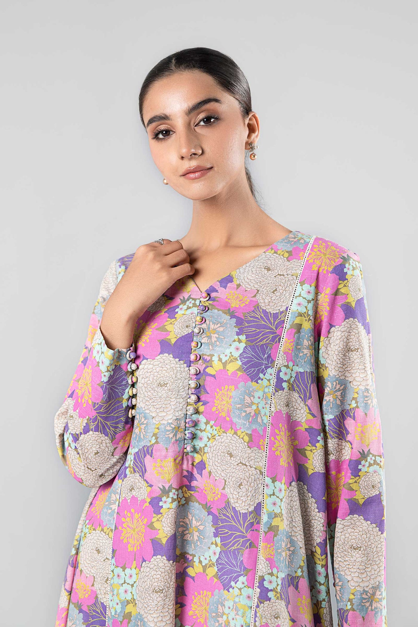 Printed Khaddar Shirt