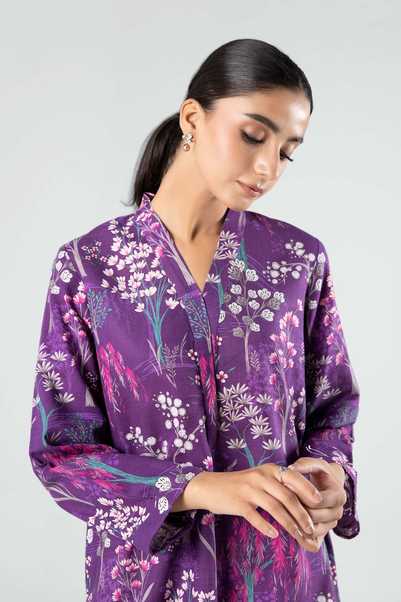 Printed Khaddar Shirt