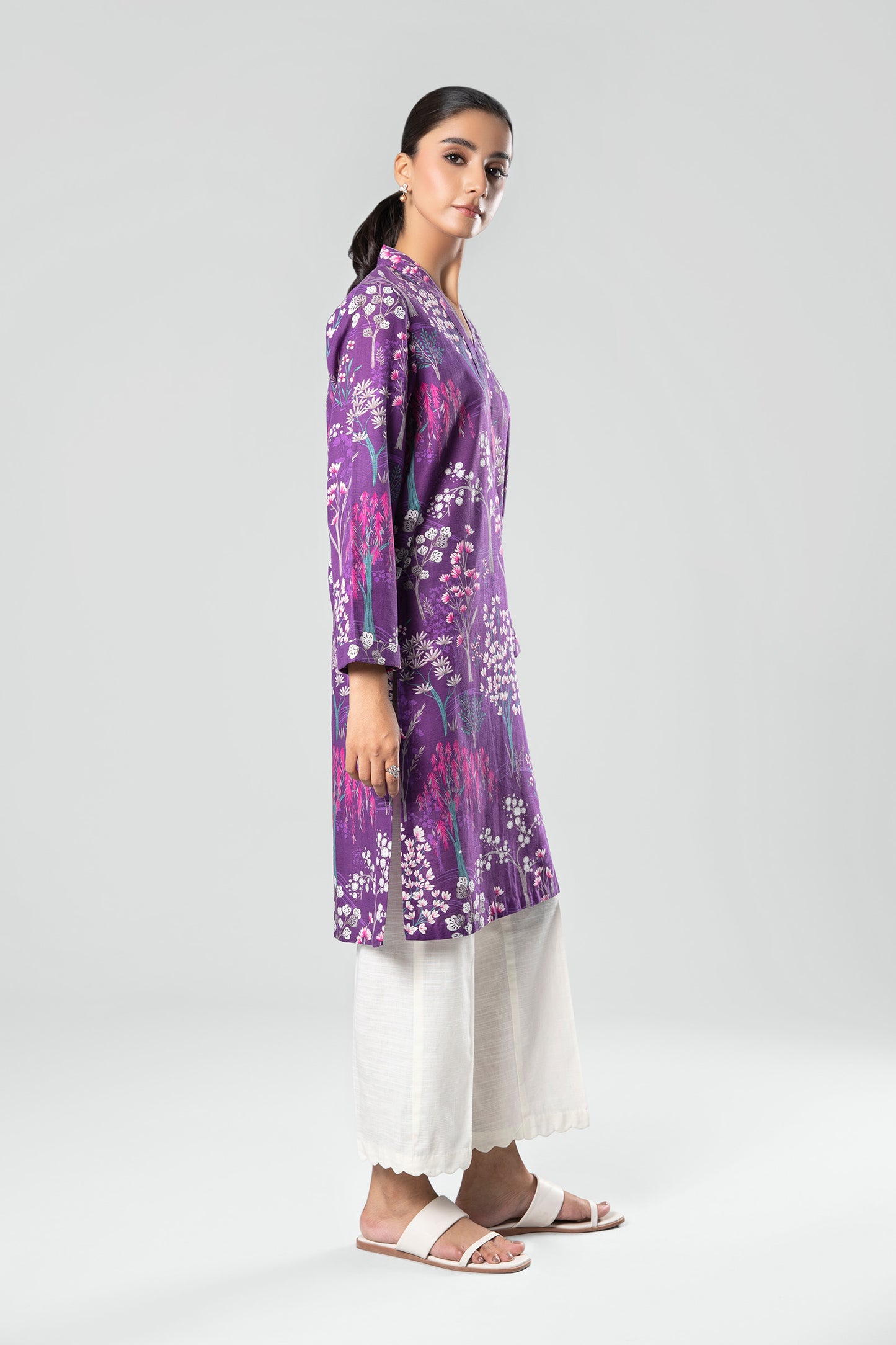 Printed Khaddar Shirt