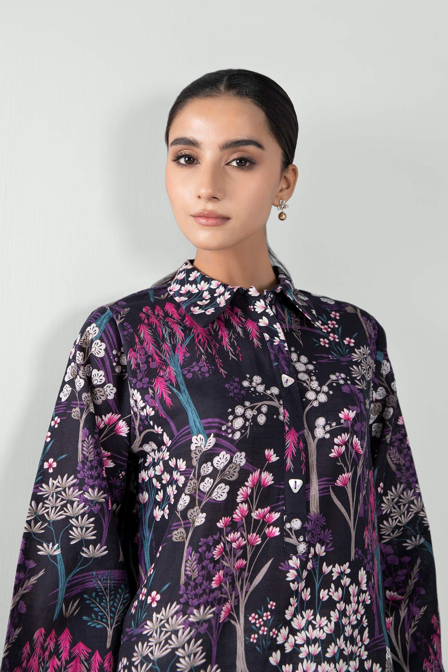 Printed Khaddar Shirt