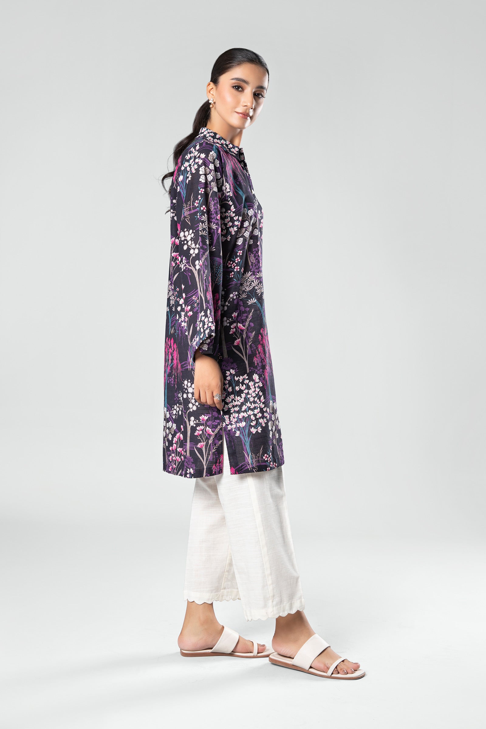 Printed Khaddar Shirt
