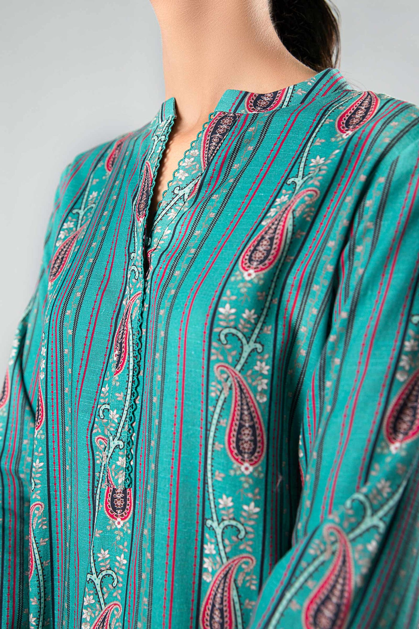 Printed Khaddar Shirt