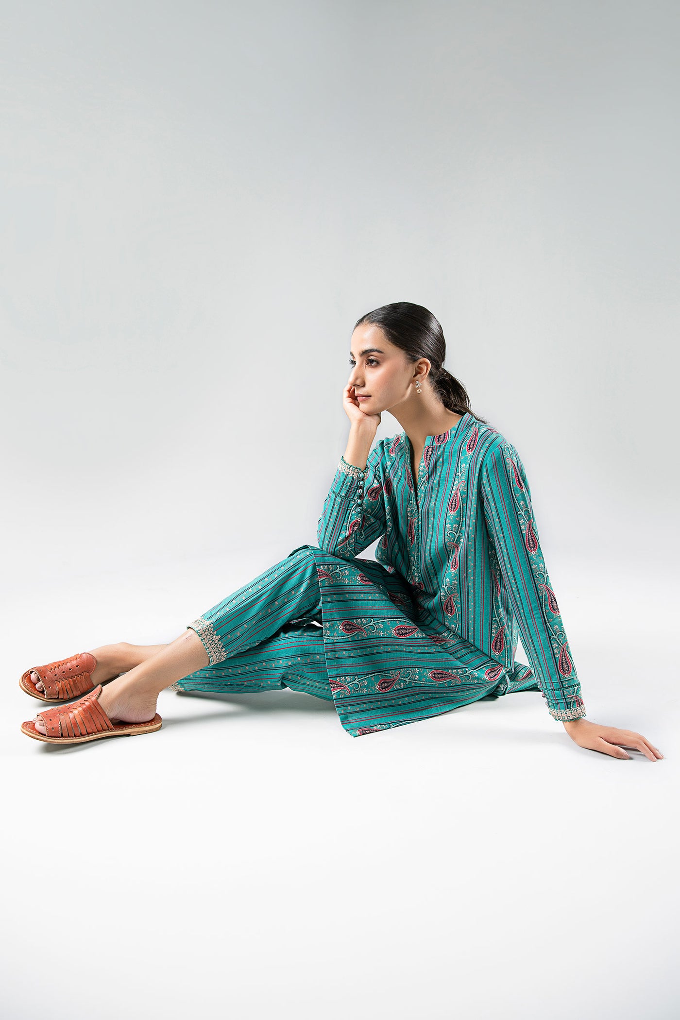 Printed Khaddar Shirt