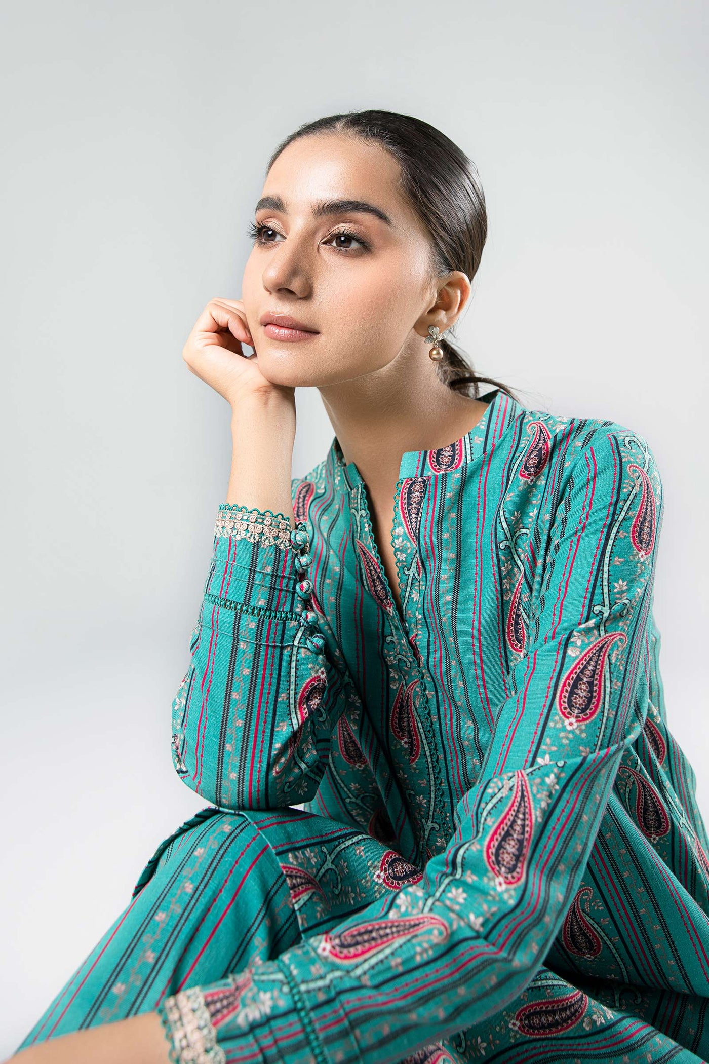 Printed Khaddar Shirt