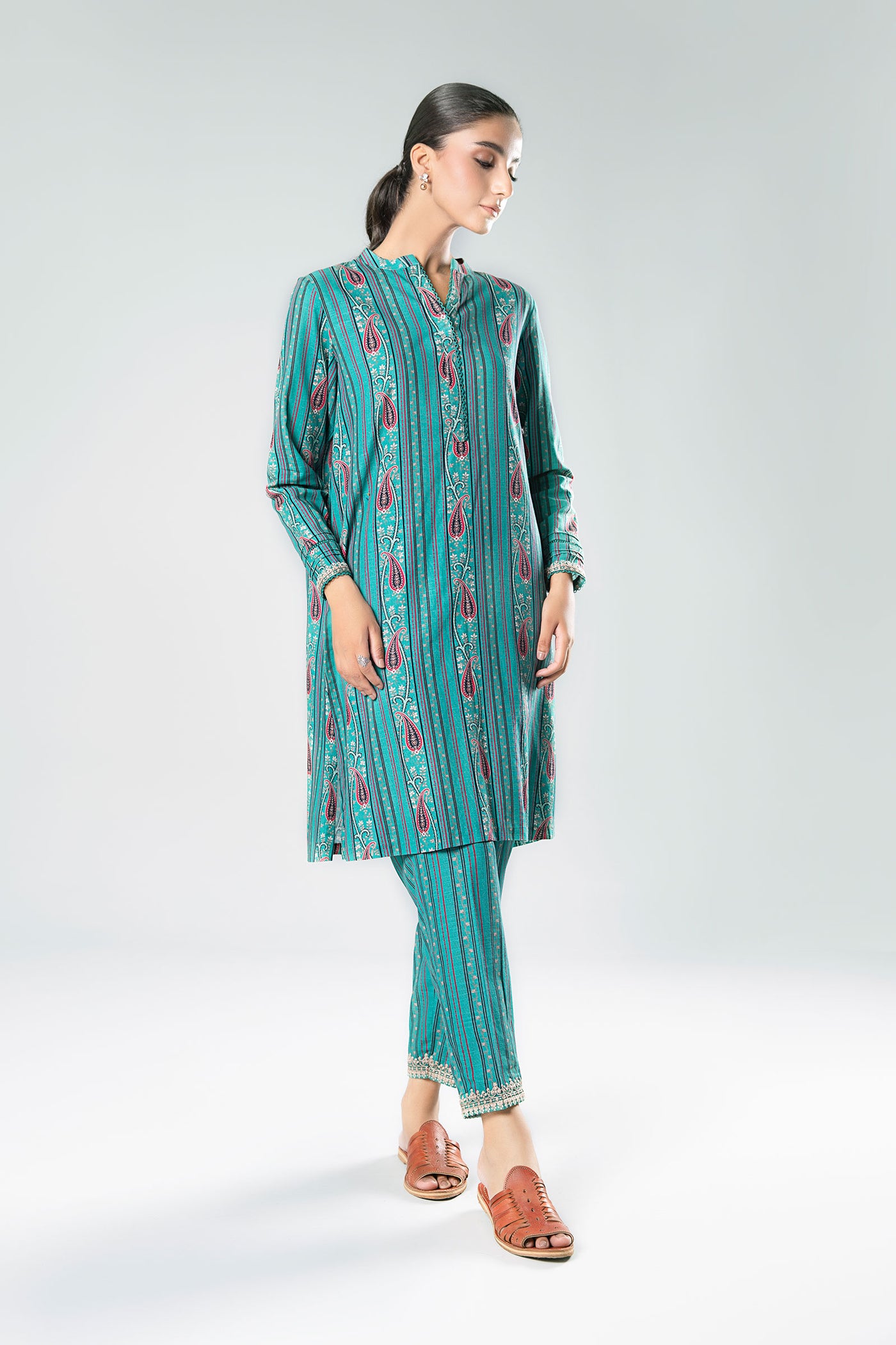 Printed Khaddar Shirt
