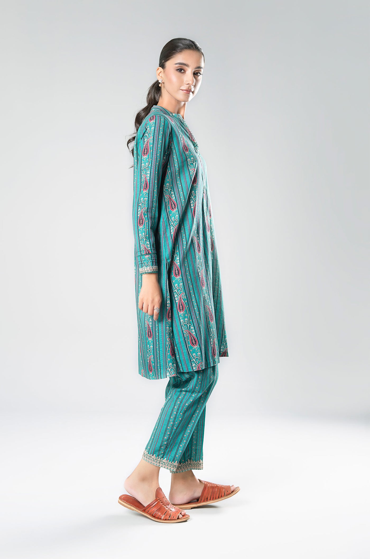 Printed Khaddar Shirt