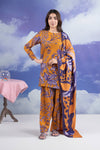 3 Pc Printed Khaddar Suit