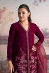 3 Pc Embroidered Velvet Suit