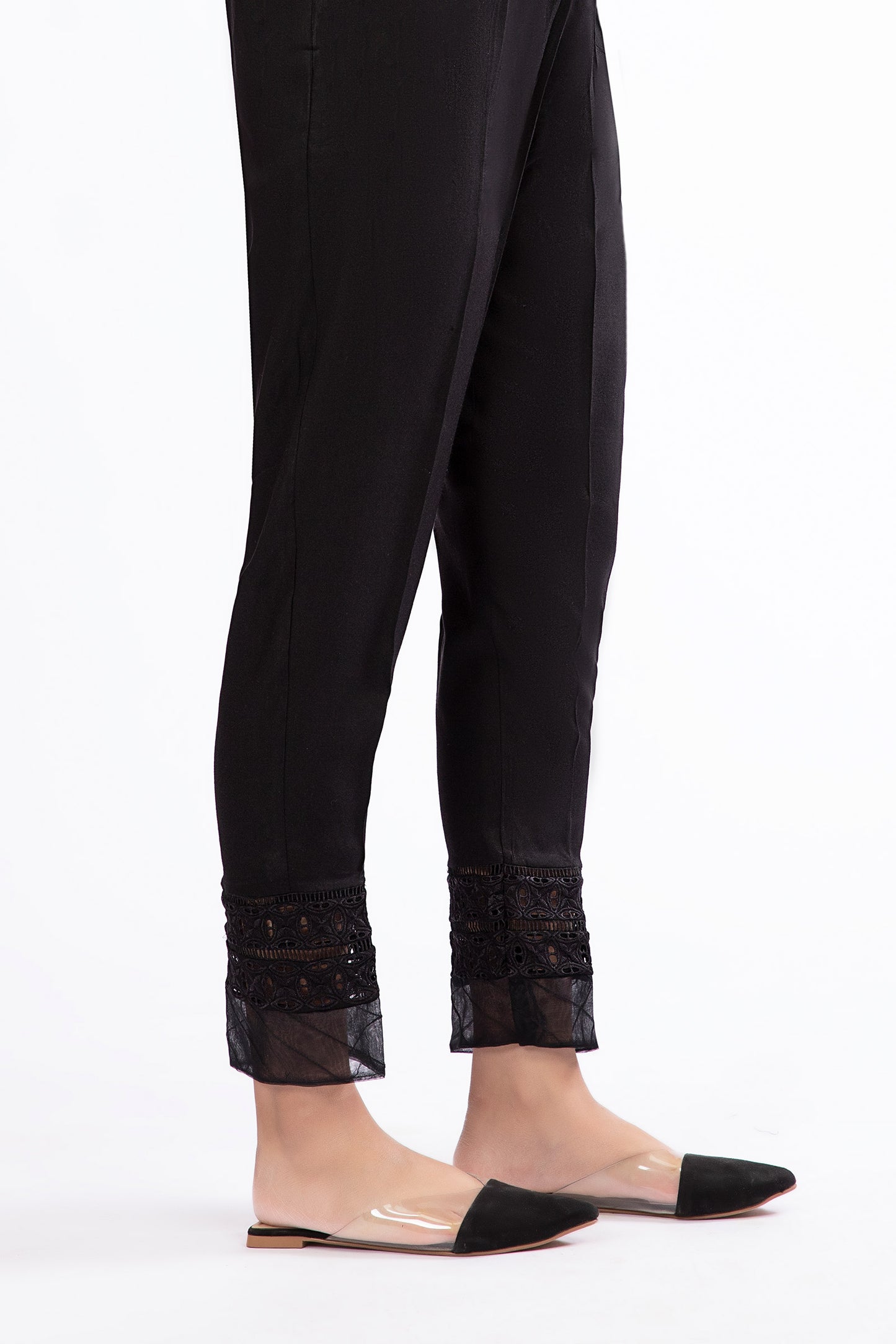 Embroidered Linen Trouser | MB-W23-188