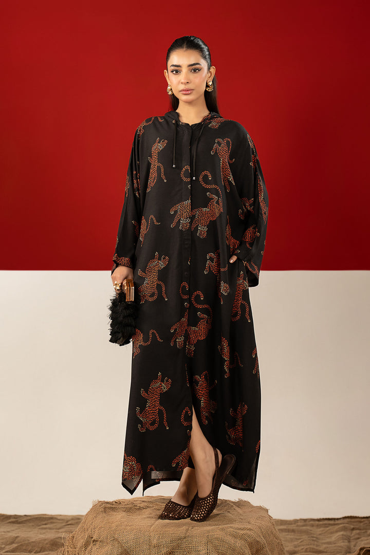 Printed Linen Tunic All Products MBW101A-ESM-BLK