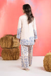 2 Pc Printed Silk Slub Suit