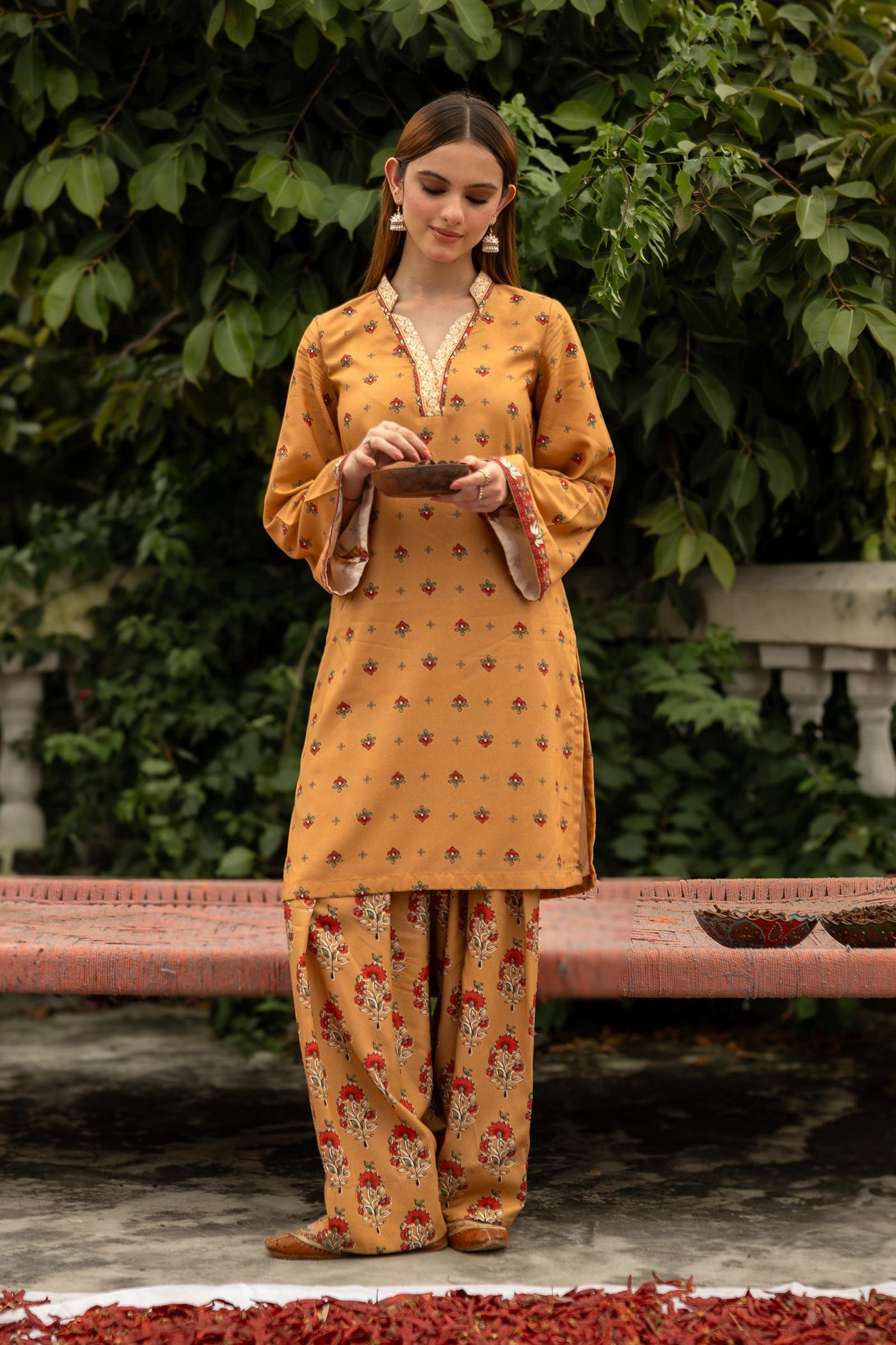 2 Pc Printed Karandi Suit